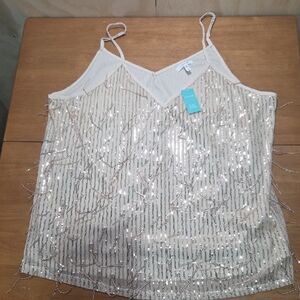 Maurices Beige Sequin Camisole